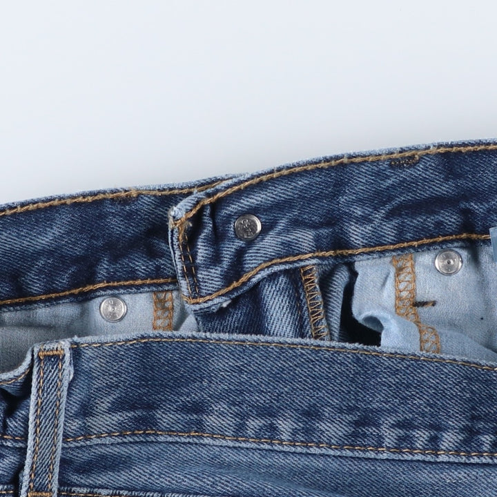 Levi's 505 tapered denim pants for men, size W33 cotton blue type Vintage Second Hand