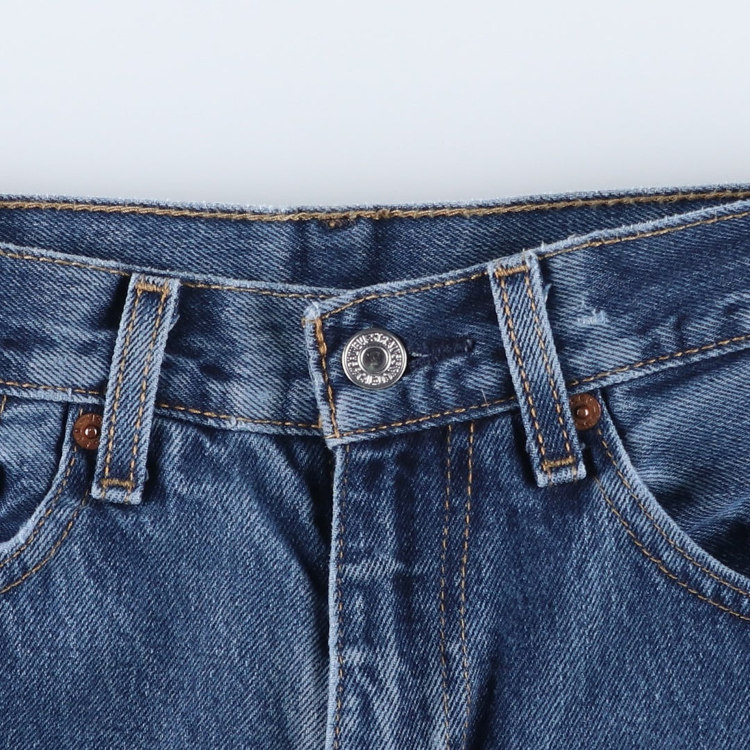 Levi's 505 tapered denim pants for men, size W33 cotton blue type Vintage Second Hand