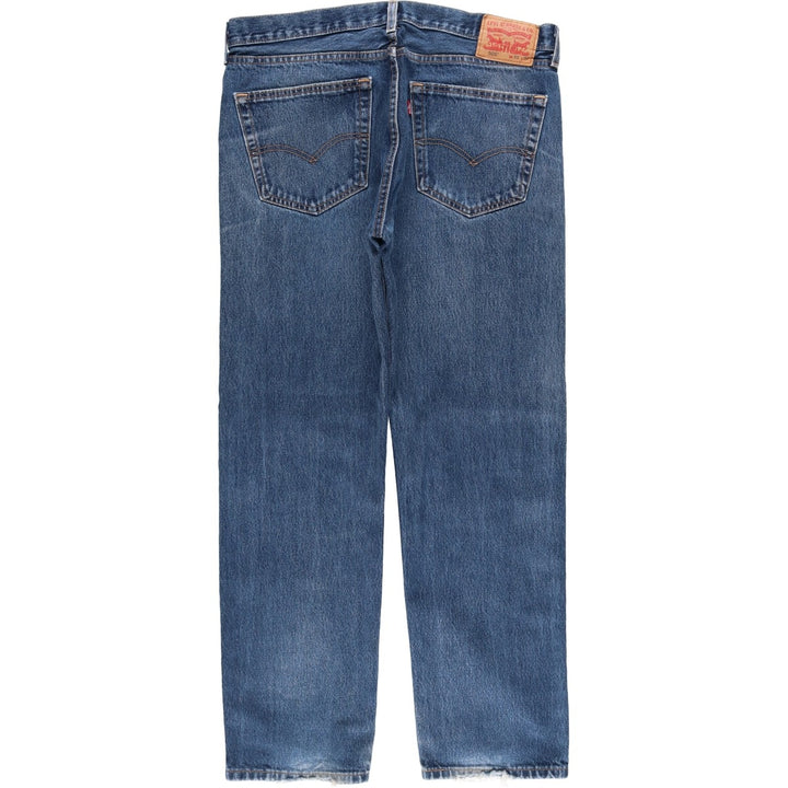 Levi's 505 tapered denim pants for men, size w37 cotton blue type Vintage Second Hand