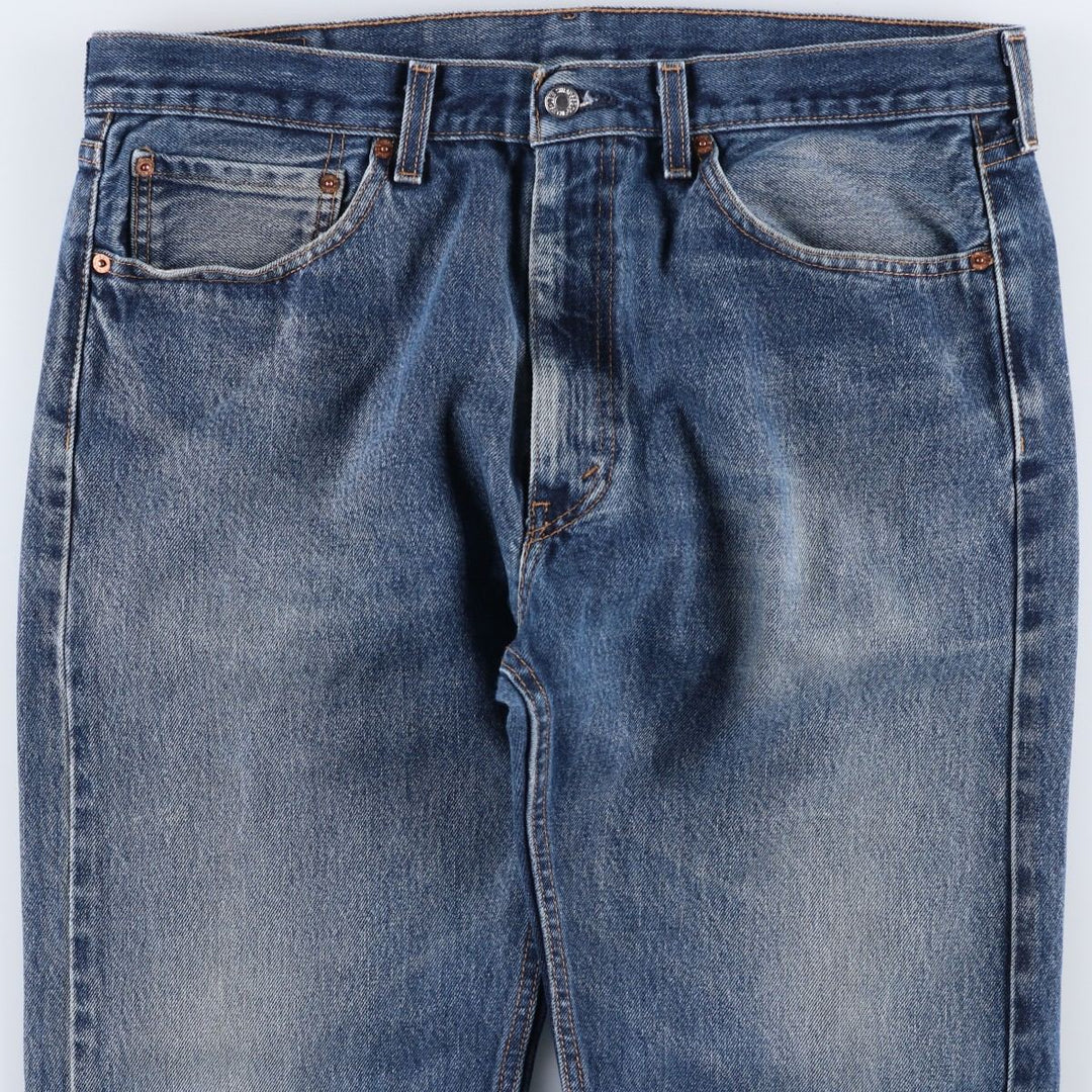 Levi's 505 tapered denim pants for men, size w37 cotton blue type Vintage Second Hand