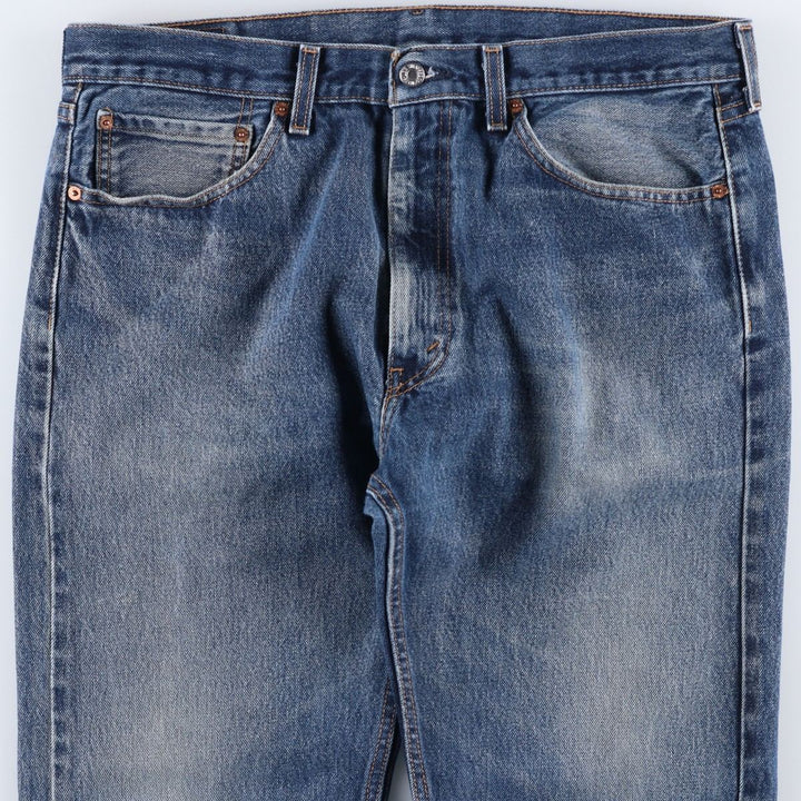 Levi's 505 tapered denim pants for men, size w37 cotton blue type Vintage Second Hand
