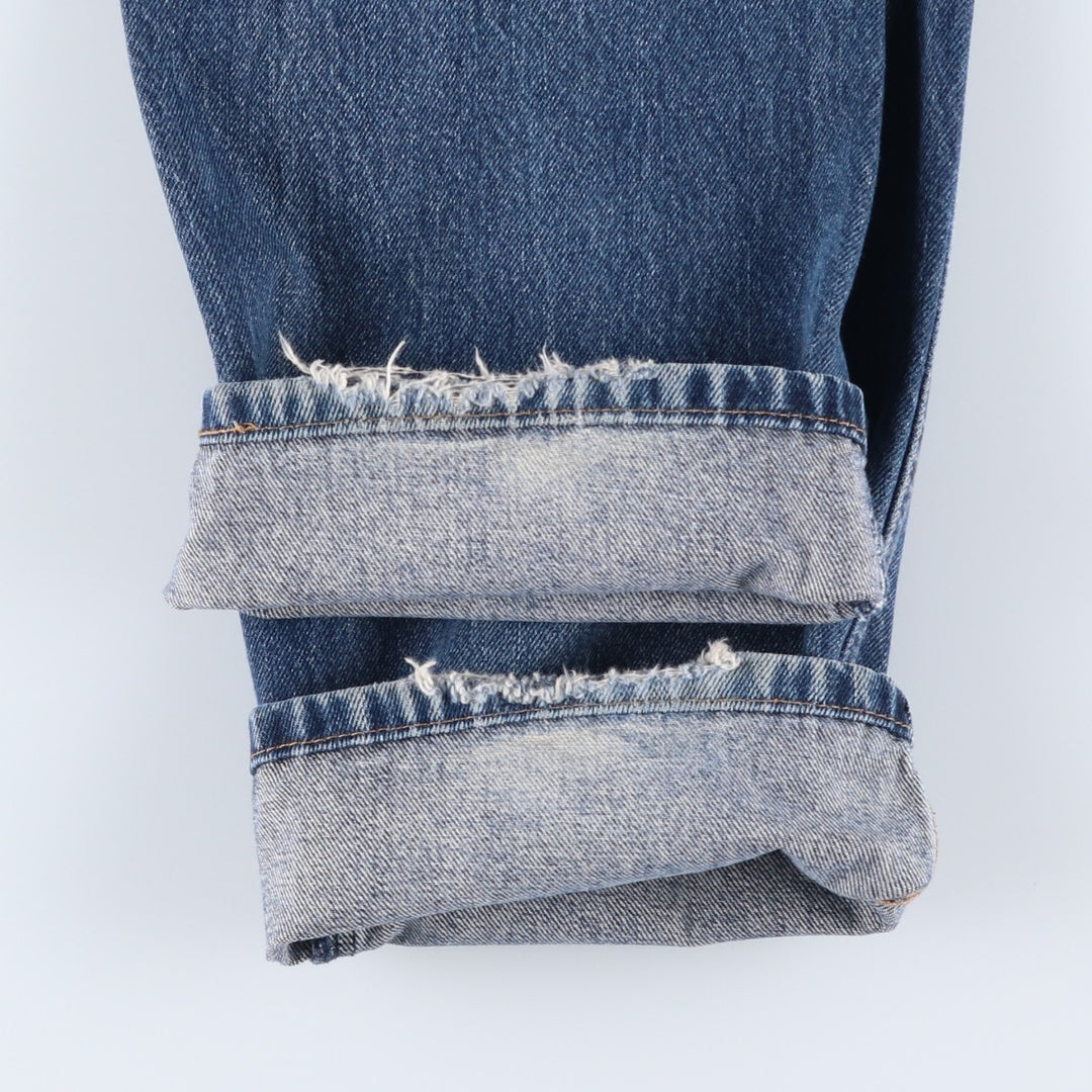 Levi's 505 tapered denim pants for men, size w37 cotton blue type Vintage Second Hand