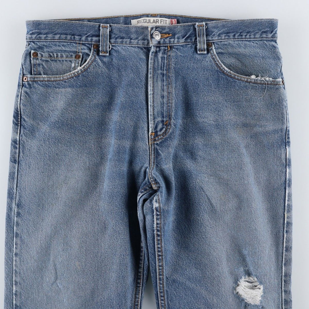 Levi's 505 REGULAR FIT tapered denim pants for men, size w36 cotton blue type Vintage Second Hand