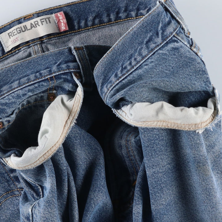 Levi's 505 REGULAR FIT tapered denim pants for men, size w36 cotton blue type Vintage Second Hand