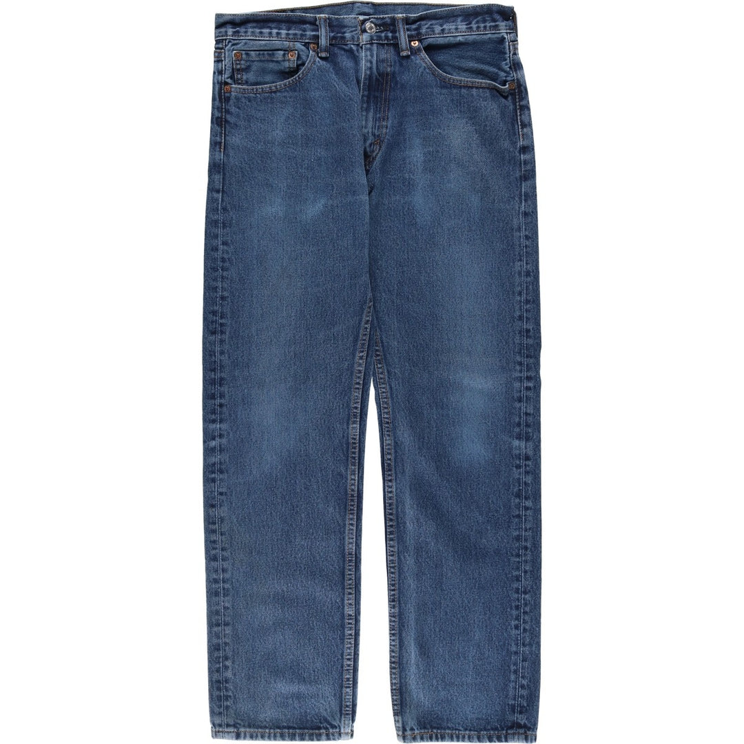 Levi's 505 tapered denim pants for men, size W34 cotton blue type Vintage Second Hand