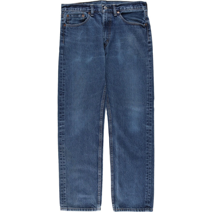Levi's 505 tapered denim pants for men, size W34 cotton blue type Vintage Second Hand
