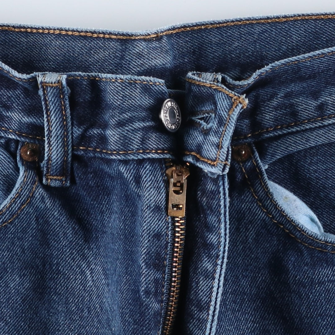 Levi's 505 tapered denim pants for men, size W34 cotton blue type Vintage Second Hand