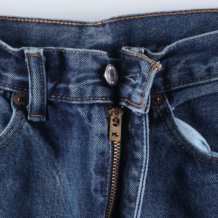 Levi's 505 tapered denim pants for men, size W34 cotton blue type Vintage Second Hand