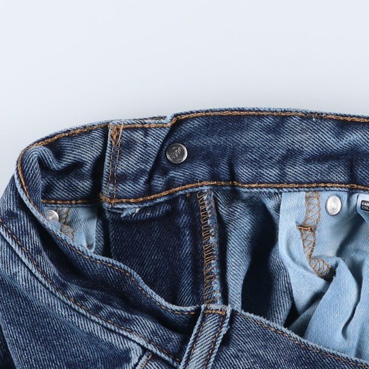 Levi's 505 tapered denim pants for men, size W34 cotton blue type Vintage Second Hand