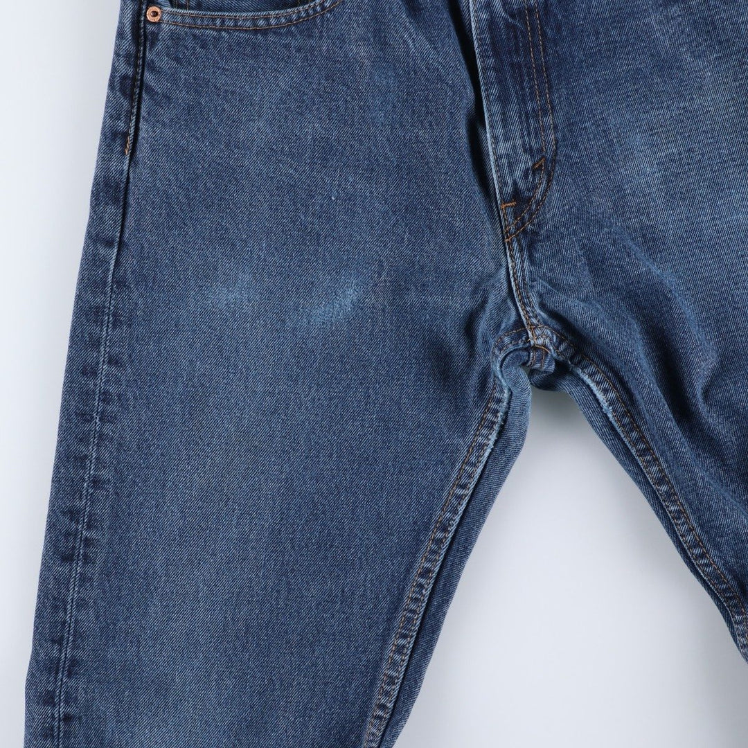 Levi's 505 tapered denim pants for men, size W34 cotton blue type Vintage Second Hand