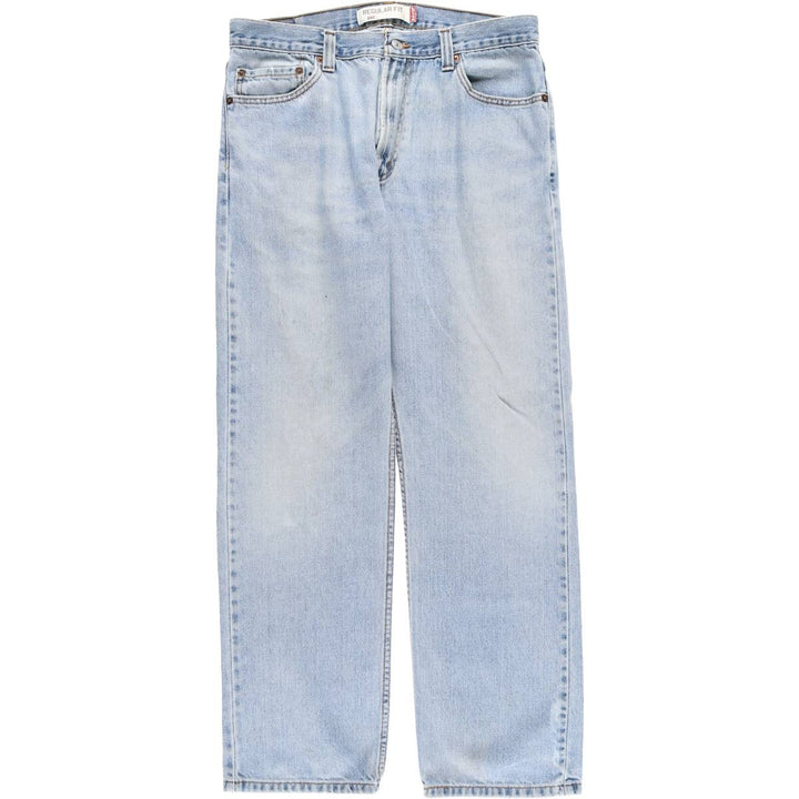 Levi's 505 REGULAR FIT tapered denim pants for men, size w35 cotton blue type Vintage Second Hand