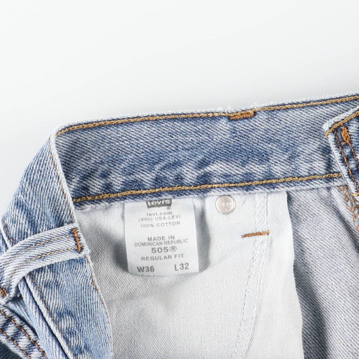 Levi's 505 REGULAR FIT tapered denim pants for men, size w35 cotton blue type Vintage Second Hand