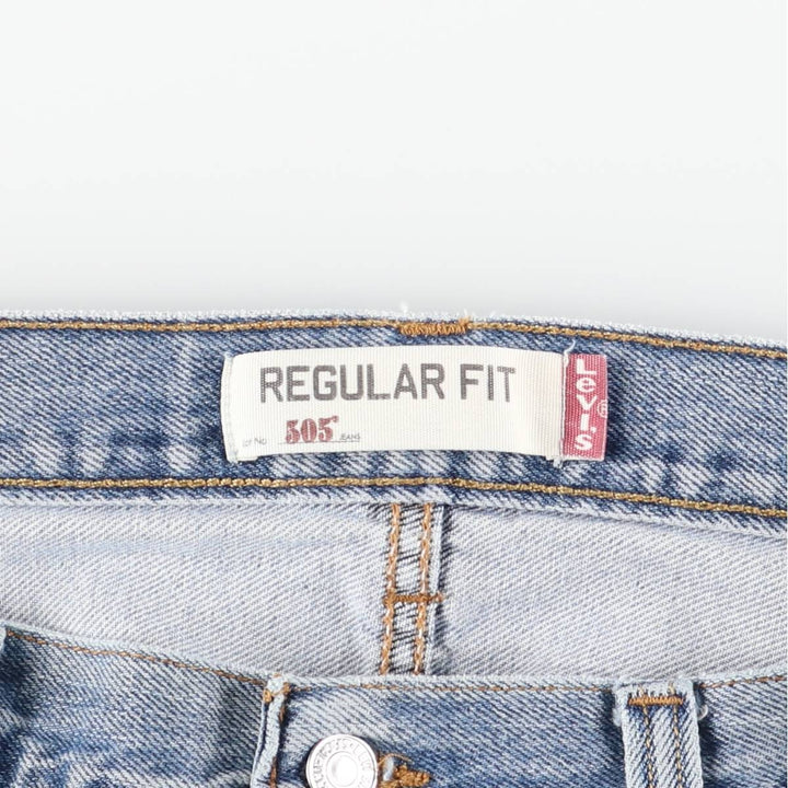 Levi's 505 REGULAR FIT tapered denim pants for men, size w35 cotton blue type Vintage Second Hand