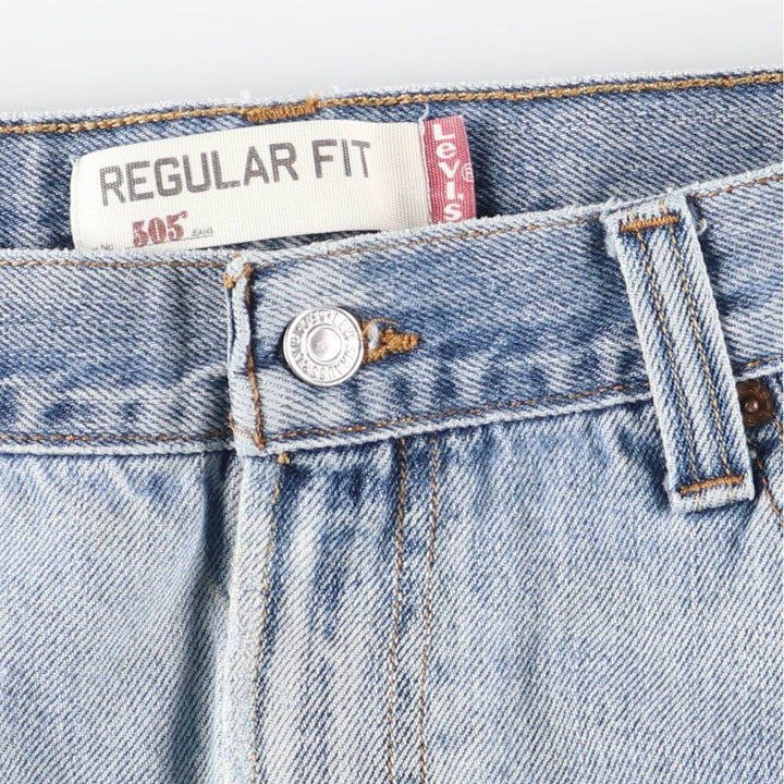 Levi's 505 REGULAR FIT tapered denim pants for men, size w35 cotton blue type Vintage Second Hand