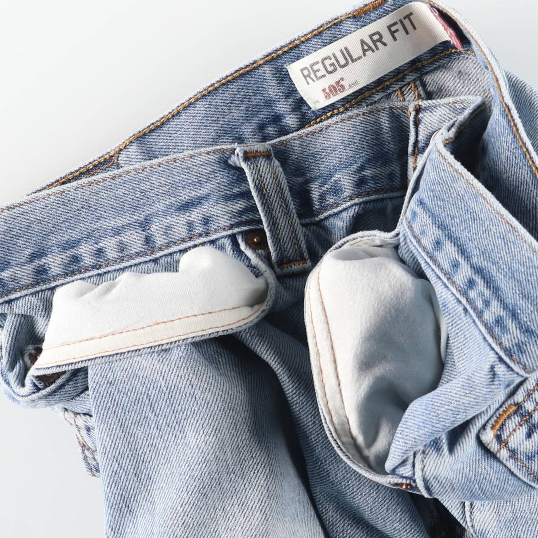 Levi's 505 REGULAR FIT tapered denim pants for men, size w35 cotton blue type Vintage Second Hand