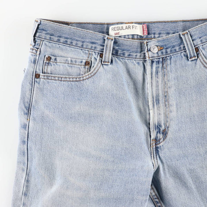 Levi's 505 REGULAR FIT tapered denim pants for men, size w35 cotton blue type Vintage Second Hand