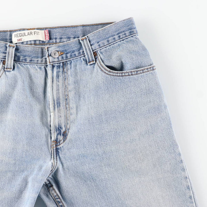 Levi's 505 REGULAR FIT tapered denim pants for men, size w35 cotton blue type Vintage Second Hand