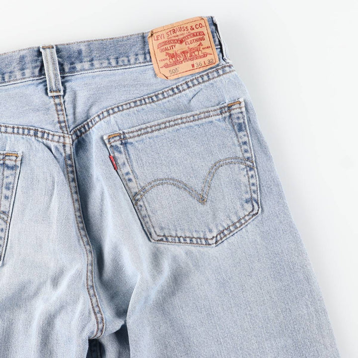 Levi's 505 REGULAR FIT tapered denim pants for men, size w35 cotton blue type Vintage Second Hand