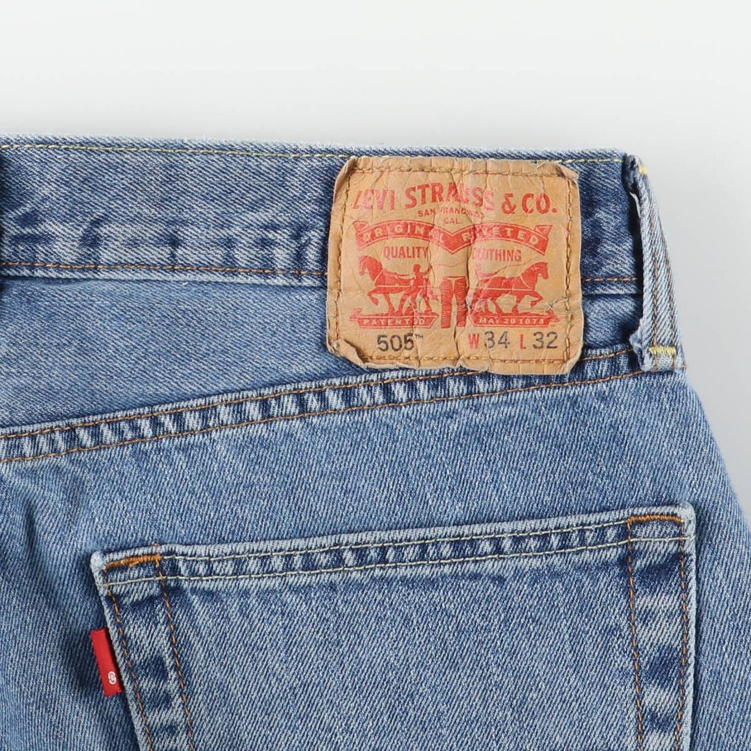 Levi's 505-4891 Tapered Denim Pants, Men's W32 (approx.) cotton blue type Vintage Second Hand