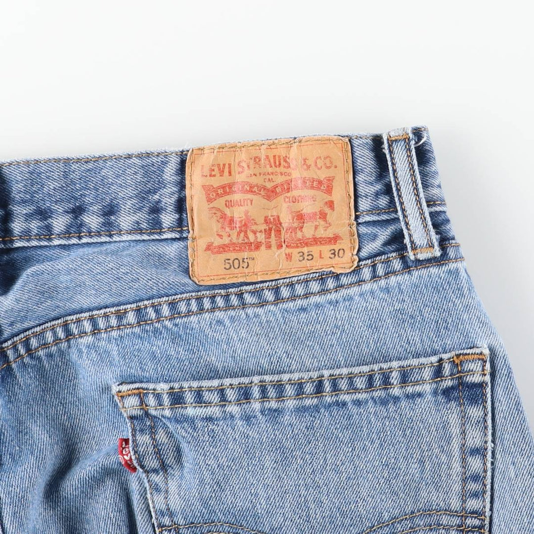 Levi's 505-4891 Tapered Denim Pants, Men's Size W34 (approx.) cotton blue type Vintage Second Hand