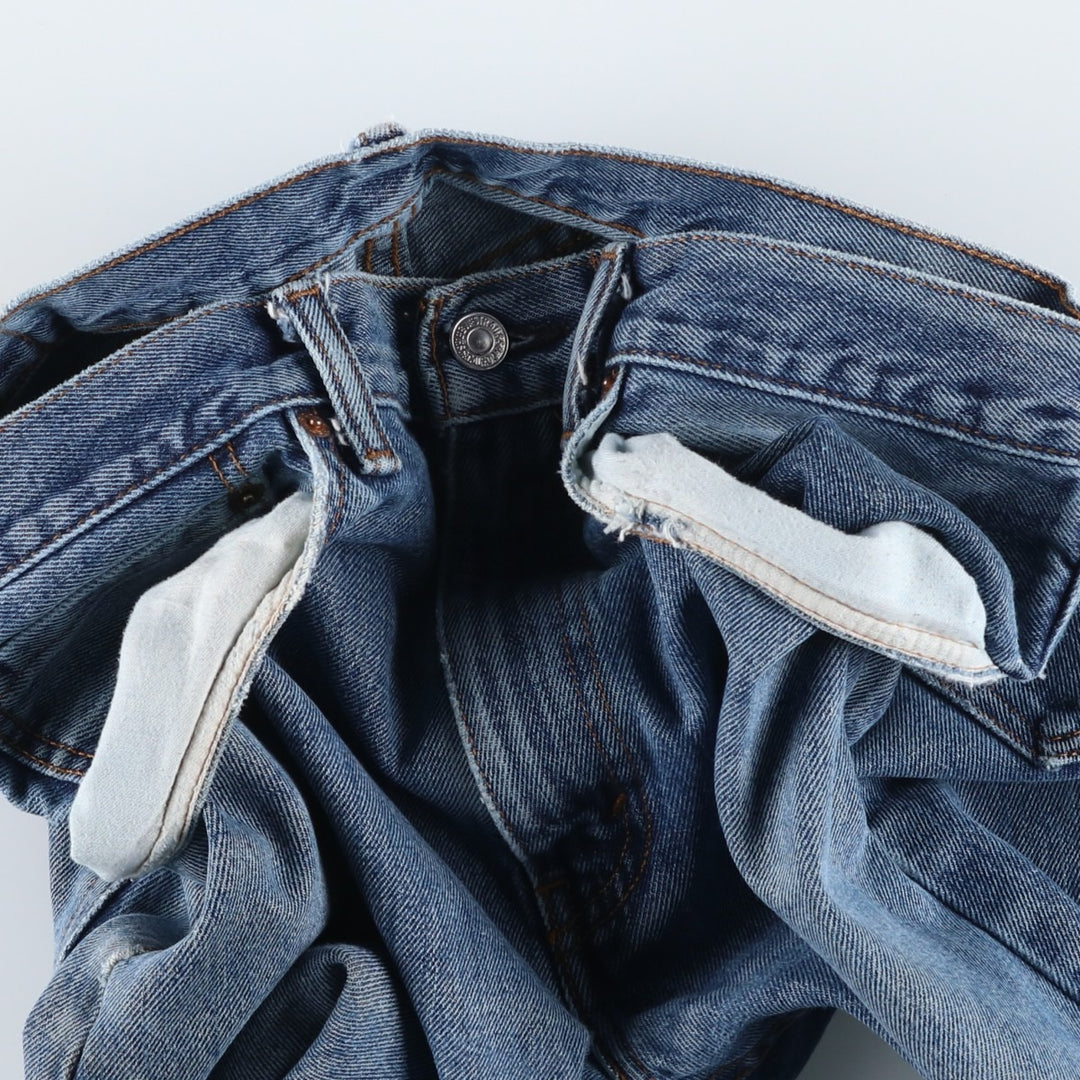 Levi's 505 tapered denim pants for men, size W34 unclear blue type Vintage Second Hand
