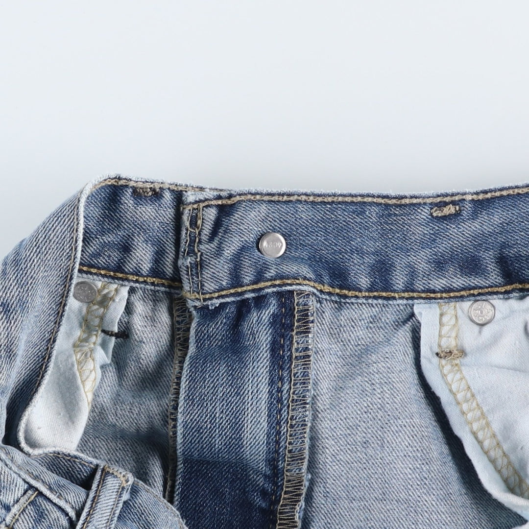 Levi's 505 tapered denim pants for men, size W34 cotton Blue type light blue Vintage Second Hand
