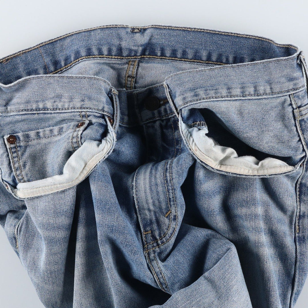 Levi's 505 tapered denim pants for men, size W34 cotton Blue type light blue Vintage Second Hand