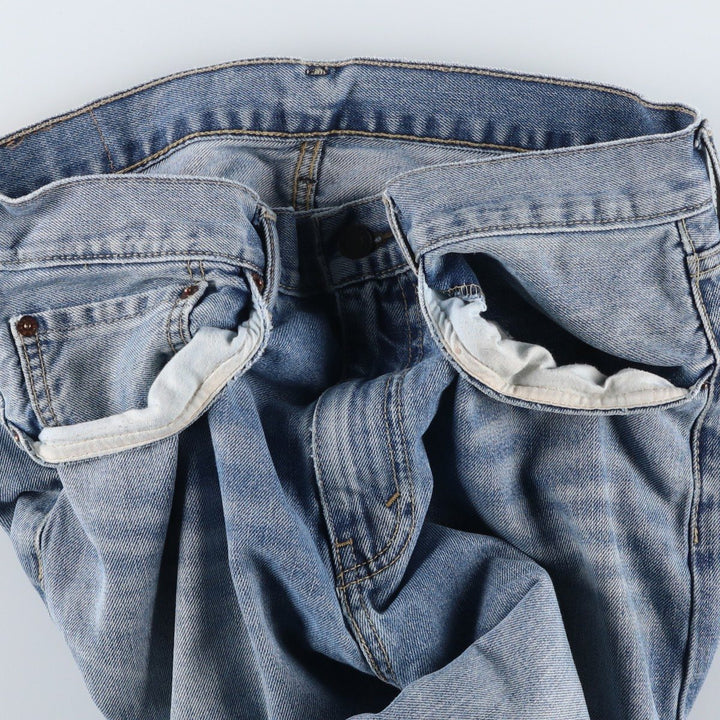 Levi's 505 tapered denim pants for men, size W34 cotton Blue type light blue Vintage Second Hand