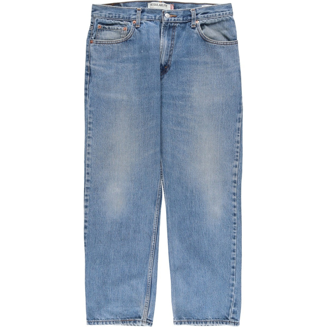 00'S Levi's 505 REGULAR FIT tapered denim pants for men, size w34 cotton blue type Vintage Second Hand