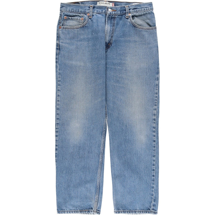 00'S Levi's 505 REGULAR FIT tapered denim pants for men, size w34 cotton blue type Vintage Second Hand