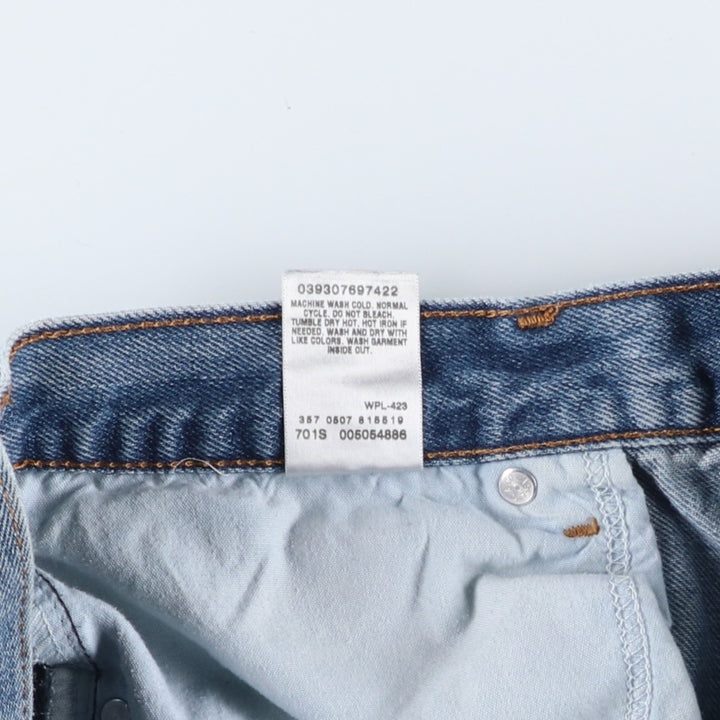 00'S Levi's 505 REGULAR FIT tapered denim pants for men, size w34 cotton blue type Vintage Second Hand