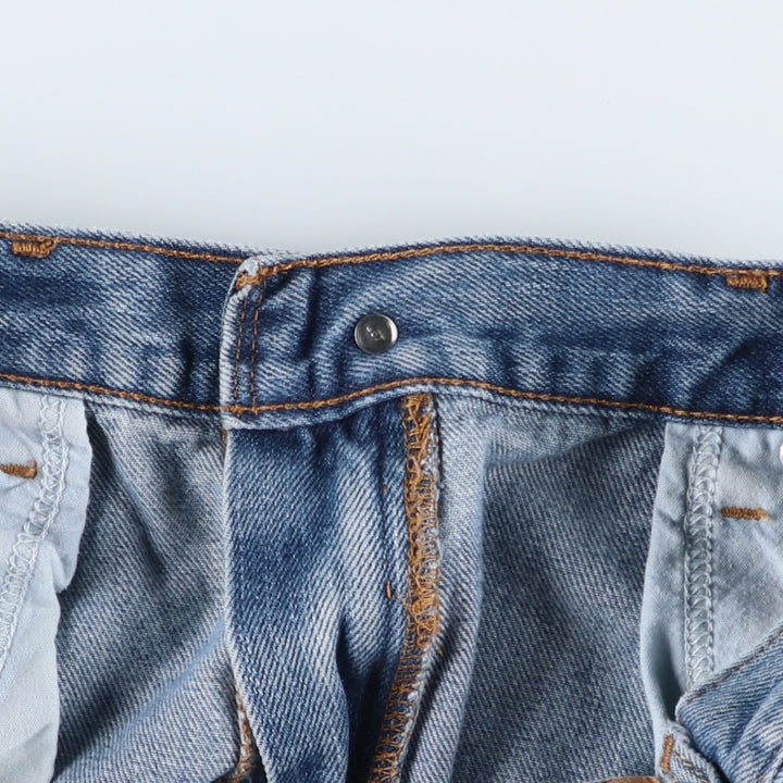 00'S Levi's 505 REGULAR FIT tapered denim pants for men, size w34 cotton blue type Vintage Second Hand