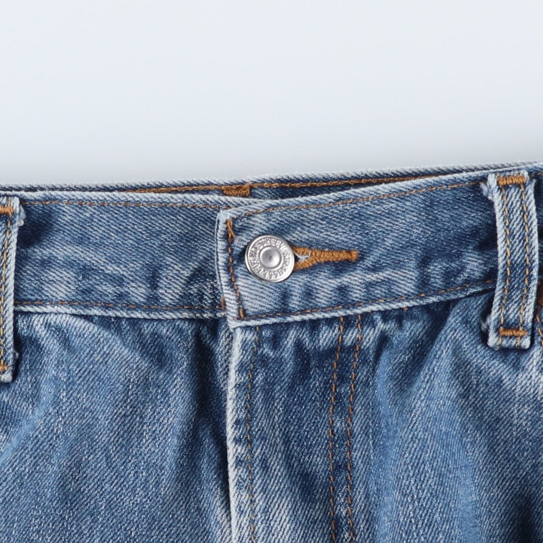 00'S Levi's 505 REGULAR FIT tapered denim pants for men, size w34 cotton blue type Vintage Second Hand