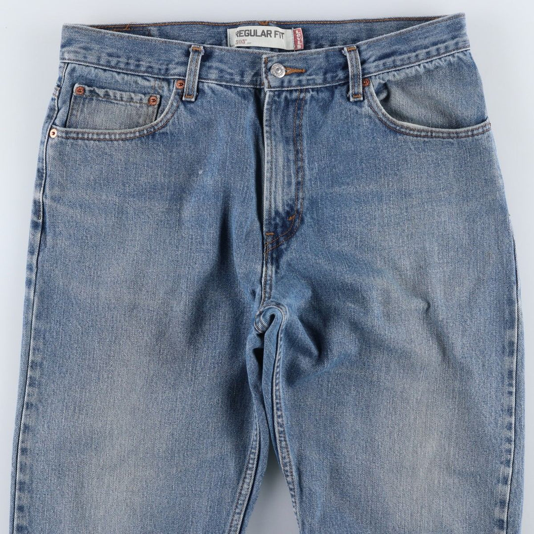 00'S Levi's 505 REGULAR FIT tapered denim pants for men, size w34 cotton blue type Vintage Second Hand