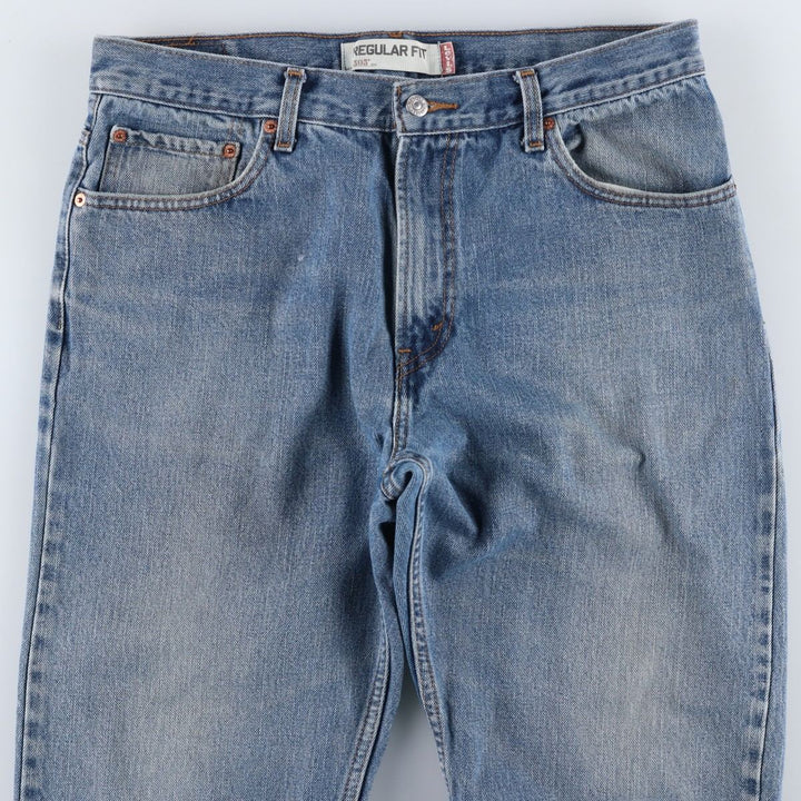 00'S Levi's 505 REGULAR FIT tapered denim pants for men, size w34 cotton blue type Vintage Second Hand