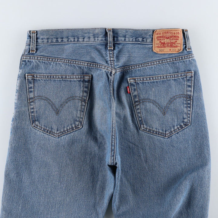 00'S Levi's 505 REGULAR FIT tapered denim pants for men, size w34 cotton blue type Vintage Second Hand