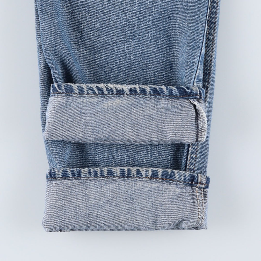 00'S Levi's 505 REGULAR FIT tapered denim pants for men, size w34 cotton blue type Vintage Second Hand
