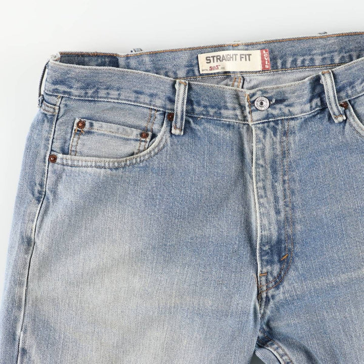 Levi's Straight Fit Tapered Denim Pants, Men's Size W37 (approx.), Vintage cotton blue type Vintage Second Hand