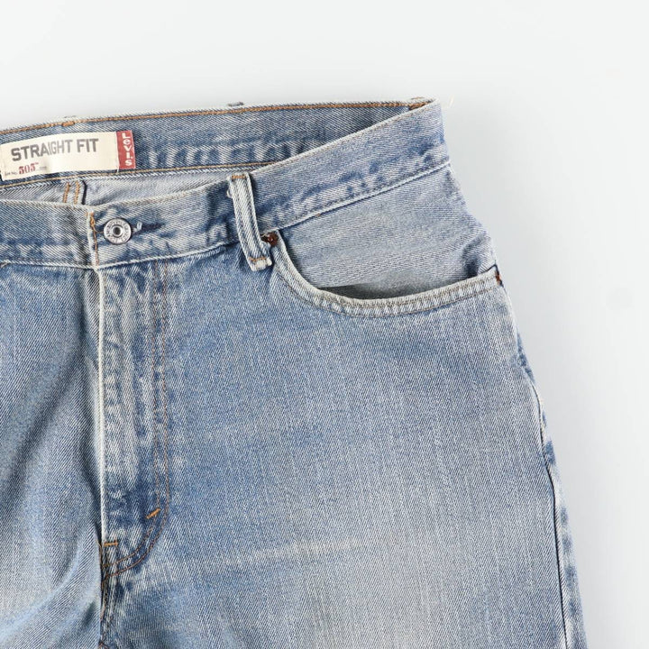 Levi's Straight Fit Tapered Denim Pants, Men's Size W37 (approx.), Vintage cotton blue type Vintage Second Hand