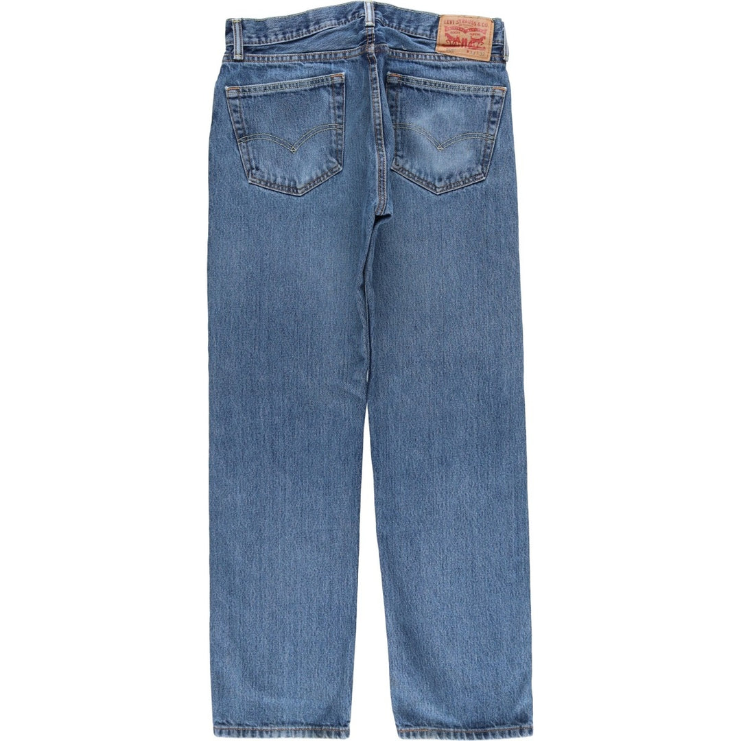 Levi's 505 tapered denim pants for men, size W33 cotton blue type Vintage Second Hand