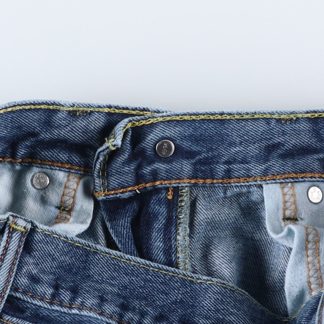 Levi's 505 tapered denim pants for men, size W33 cotton blue type Vintage Second Hand
