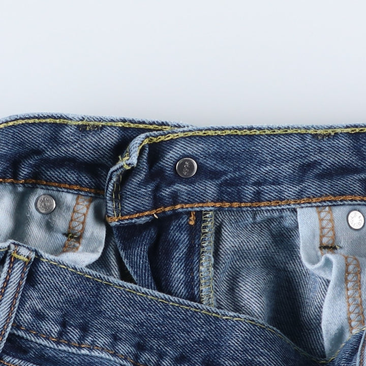 Levi's 505 tapered denim pants for men, size W33 cotton blue type Vintage Second Hand