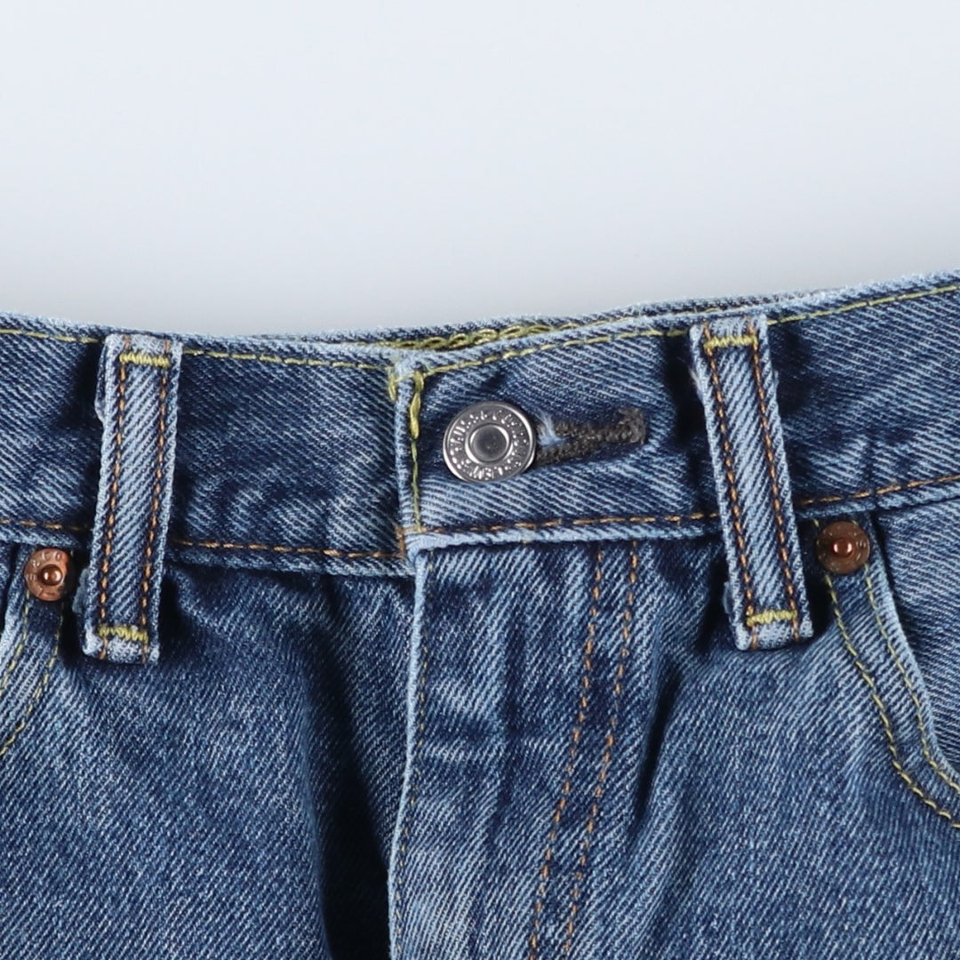 Levi's 505 tapered denim pants for men, size W33 cotton blue type Vintage Second Hand