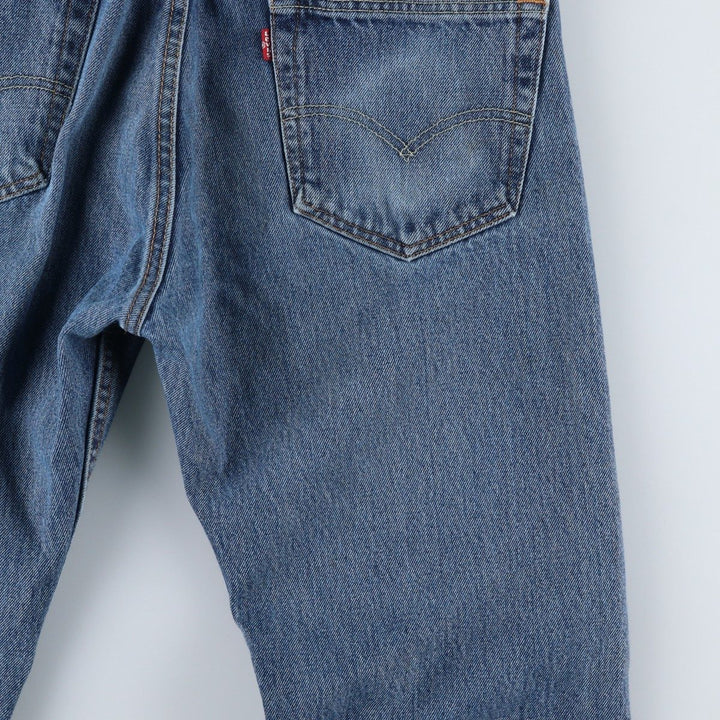 Levi's 505 tapered denim pants for men, size W33 cotton blue type Vintage Second Hand