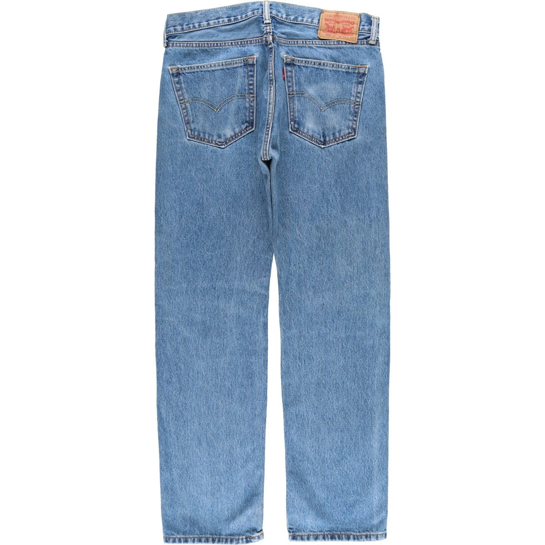 Levi's 505 tapered denim pants for men, size W34 cotton blue type Vintage Second Hand