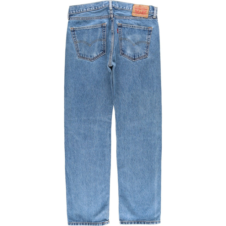 Levi's 505 tapered denim pants for men, size W34 cotton blue type Vintage Second Hand