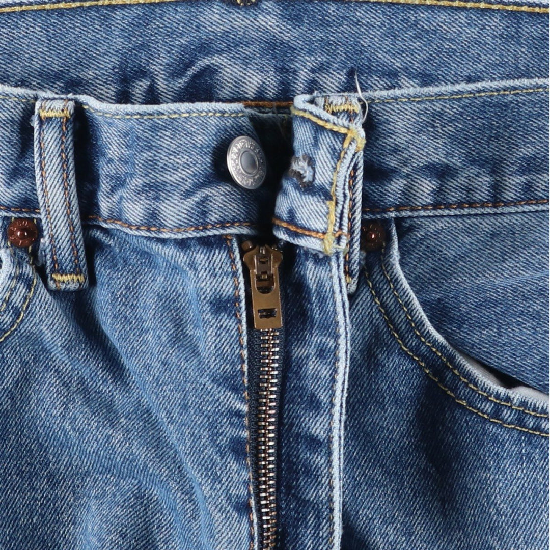 Levi's 505 tapered denim pants for men, size W34 cotton blue type Vintage Second Hand