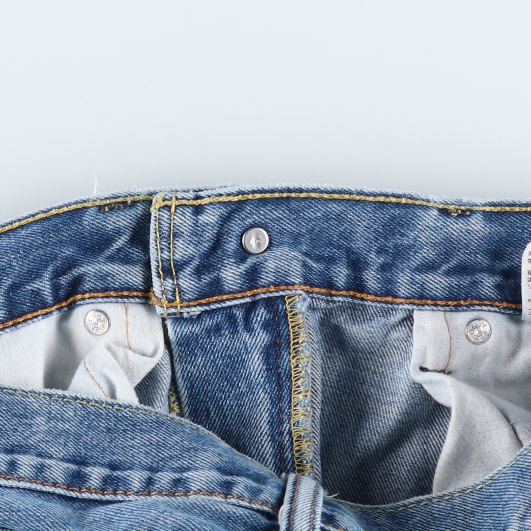 Levi's 505 tapered denim pants for men, size W34 cotton blue type Vintage Second Hand