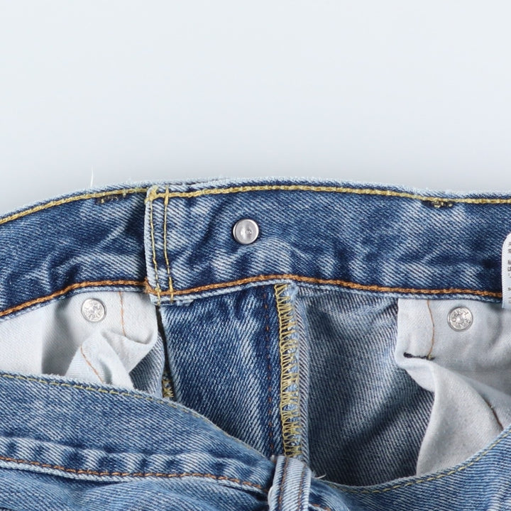 Levi's 505 tapered denim pants for men, size W34 cotton blue type Vintage Second Hand