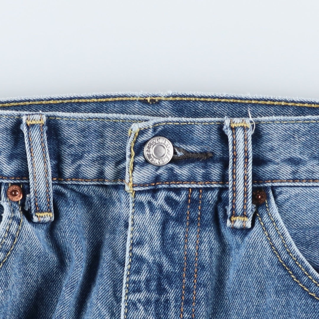 Levi's 505 tapered denim pants for men, size W34 cotton blue type Vintage Second Hand